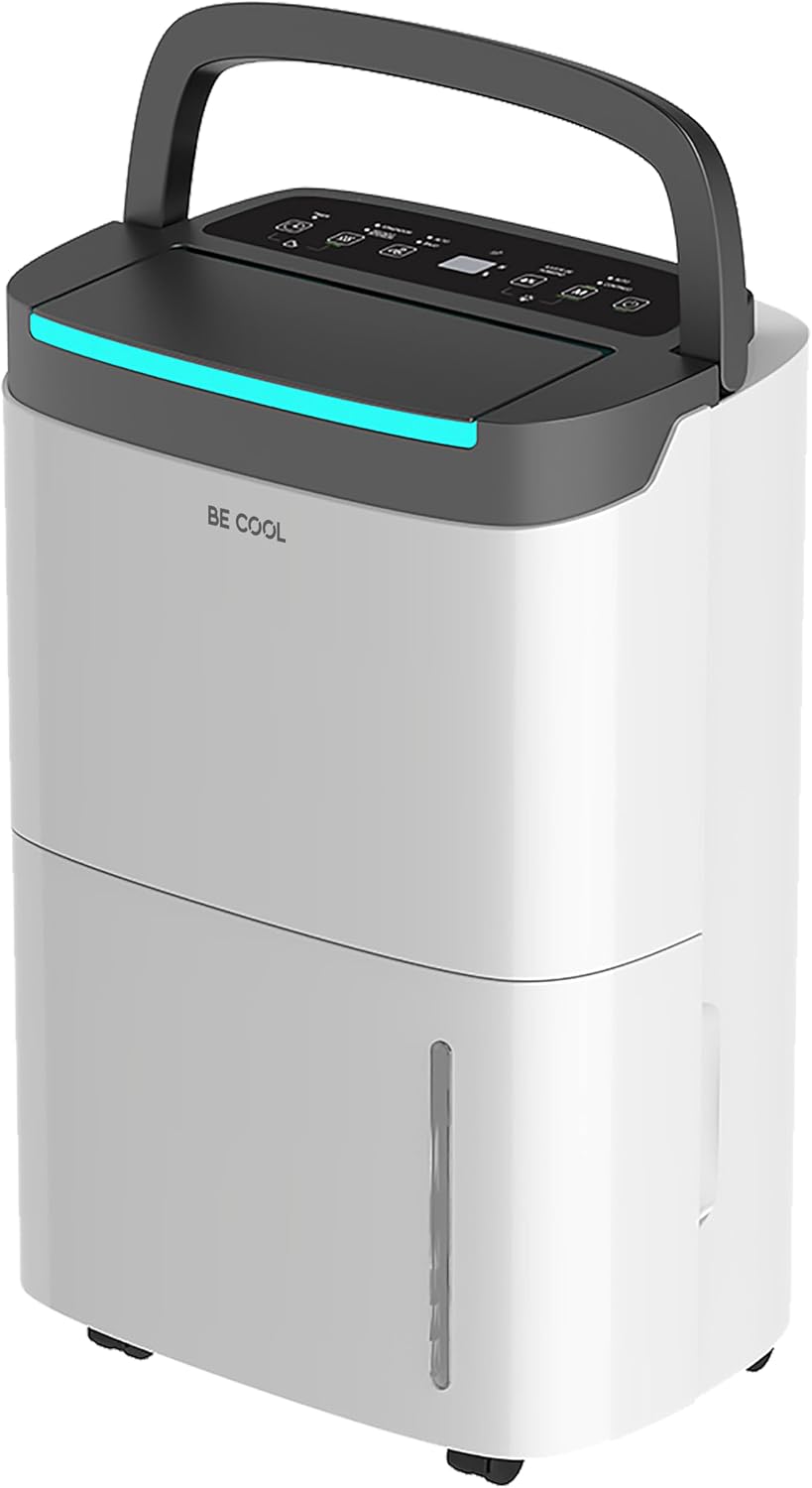 Be Cool Luftentfeuchter, 50l, 7l, Weiß, BC EF2301, Entfeuchtung ca. /24h, Wassertank, Timer, für private und gewerbliche Anwendungen