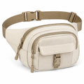Gürteltasche 30 x 8 x 16 cm aus Textil Beige mit mehreren Fächern