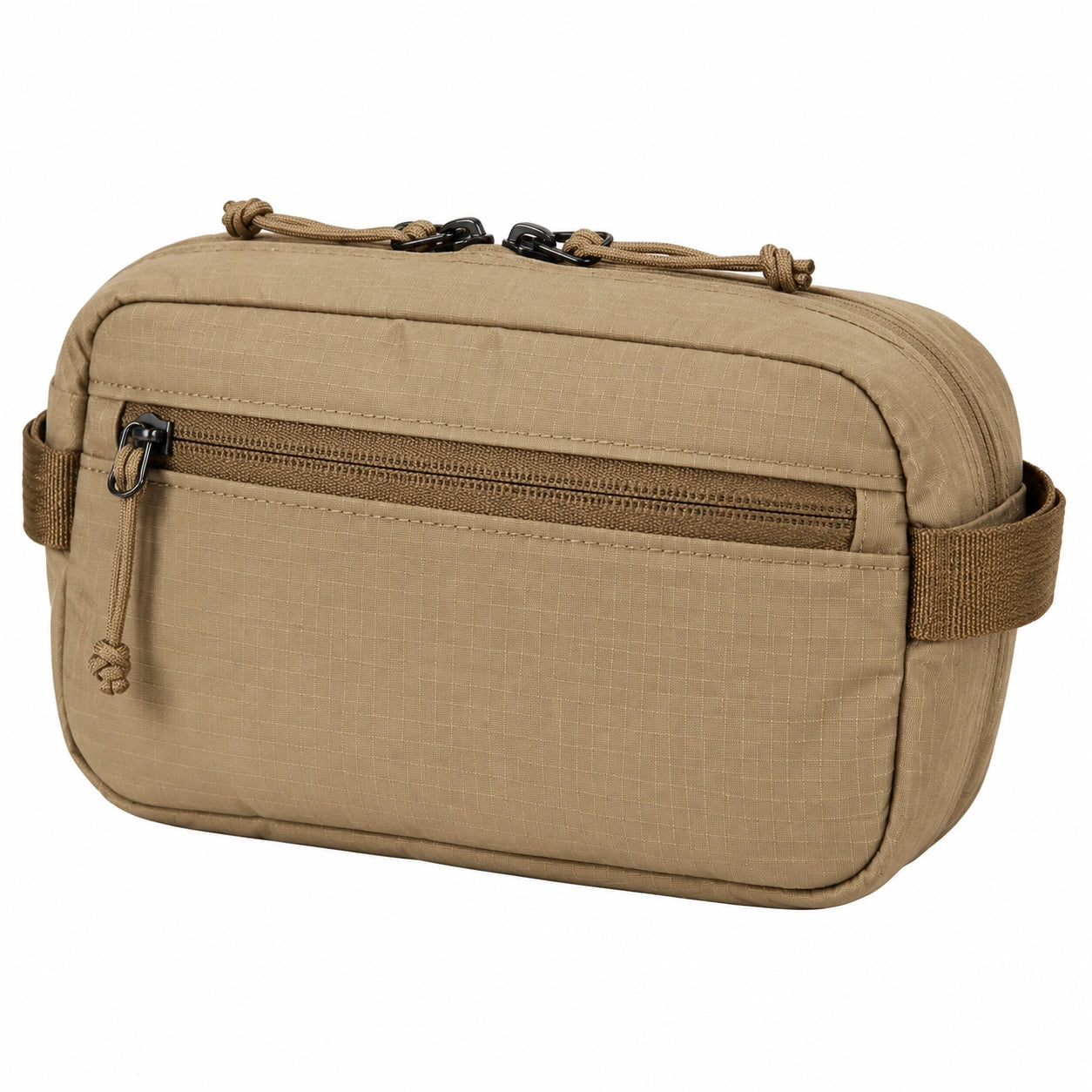 Gürteltasche 20 x 6 x 13 cm aus Polyester Khaki mit Reißverschluss für Alltag und Outdoor