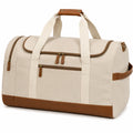 Reisetasche 50 x 25 x 30 cm aus Textilgewebe Beige Braun mit Reißverschluss
