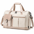 Reisetasche 45 cm aus Polyester in Beige mit Schultergurt für Sport und Kurzreisen