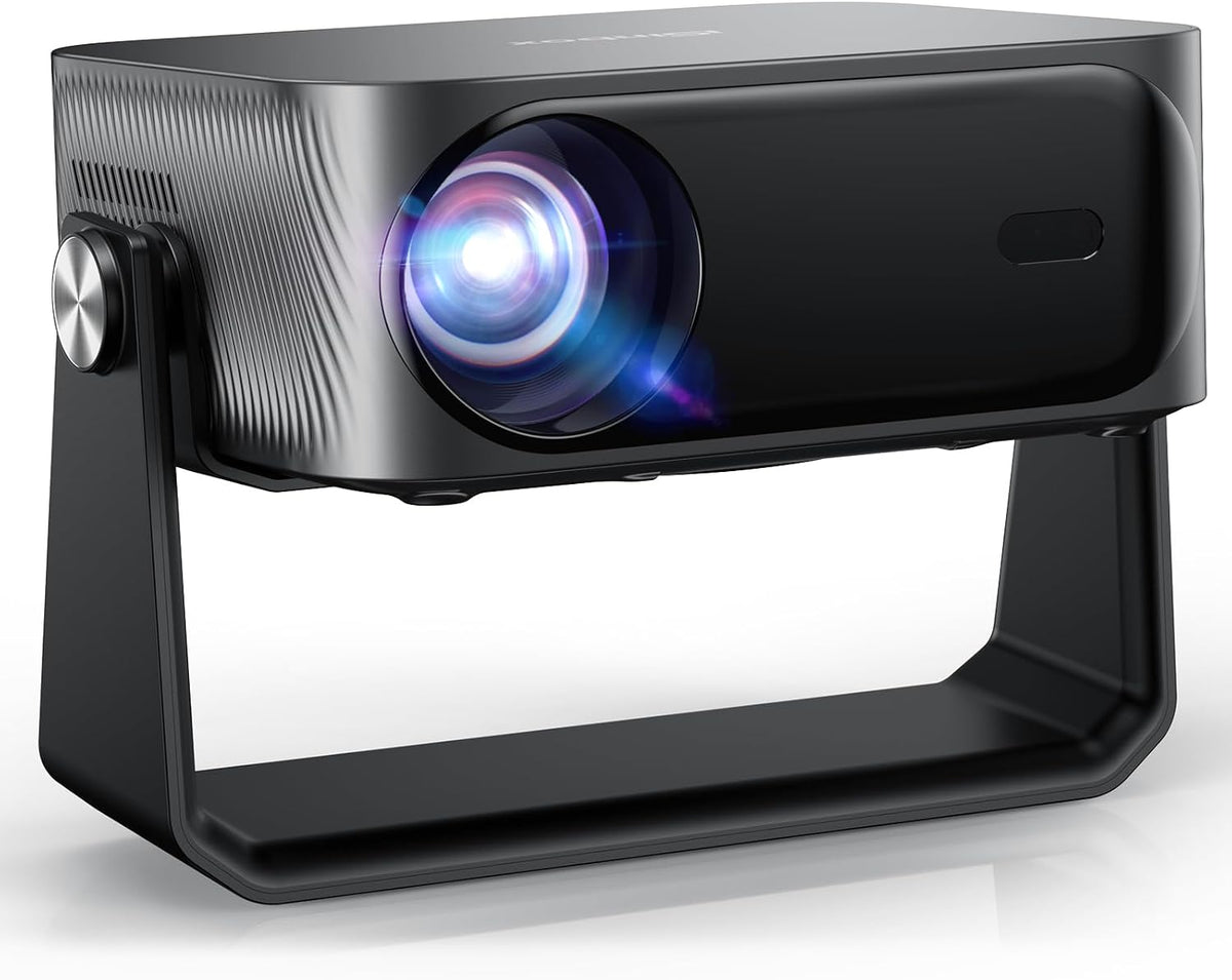 iSinbox Beamer, Schwarz, 4K Smart mit Netflix-App & Kinoähnlichem Sound, Autofokus & Trapezkorrektur, WiFi 6＆ Bluetooth 5.3