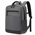 Laptop-Rucksack 45 x 30 x 15 cm Kunstleder Grau mit gepolsterten Schultergurten