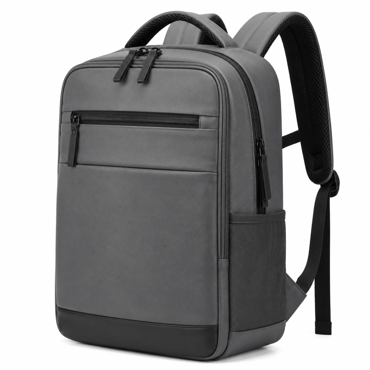Laptop-Rucksack 45 x 30 x 15 cm Kunstleder Grau mit gepolsterten Schultergurten