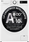 LG Waschmaschine, 11 kg, Weiß, AI DD F4R3011NSWB Klasse A -10%, Frontlader Serie R3, 1400 Umdrehungen, AIWash, Dampfreinigung