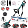 Hengriacly Rasentrimmer, 4.0 Ah, 750 W, 21 V, Grün/Schwarz/Rot/Silber, mit Akku, 4 in 1 Akku für Makita Akkus, mit Unkrautbürste