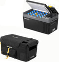 BougeRV Kompressor, 20 L, Schwarz, CRPRO Kühlbox mit Schutzhülle, -22℃~10℃