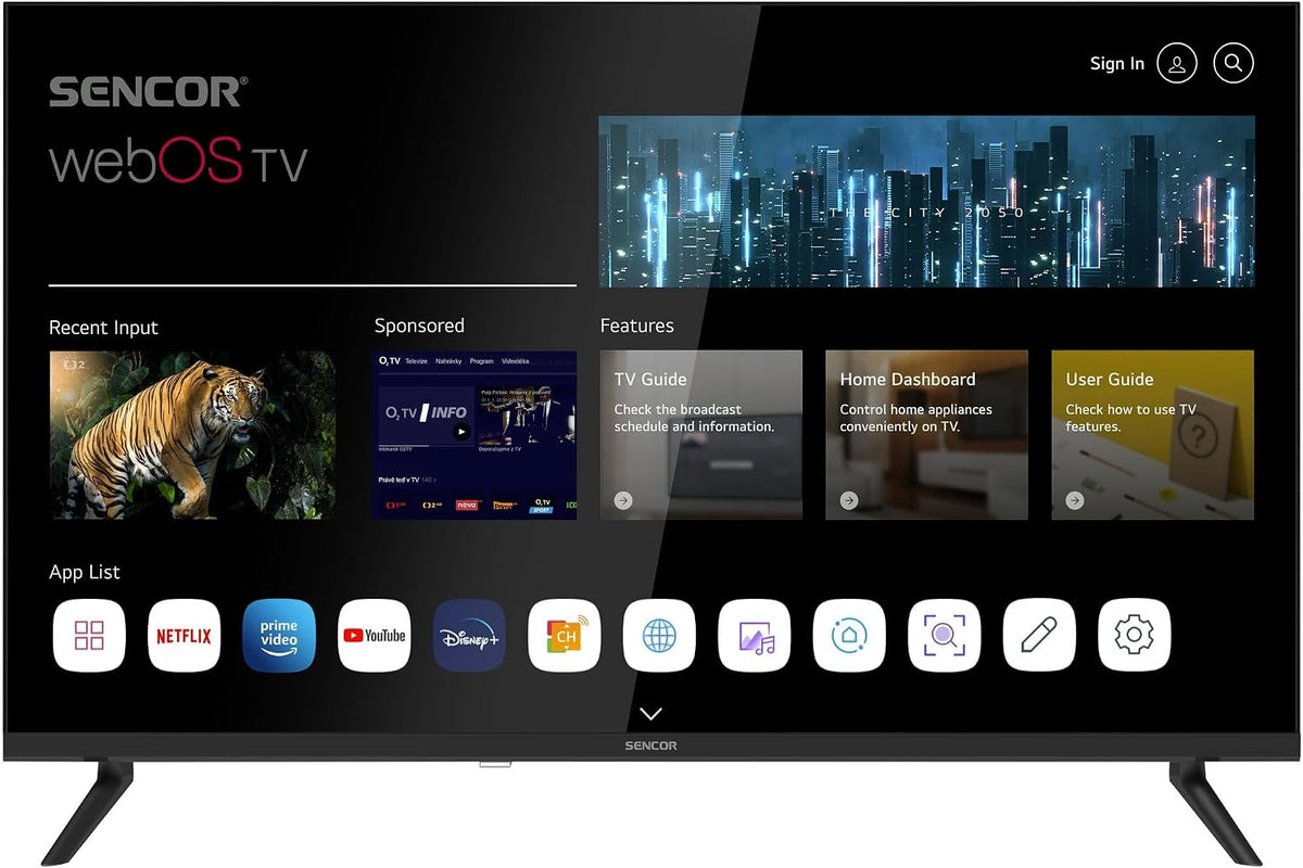 SENCOR Fernseher, 32 Zoll, Schwarz, Smart TV, Smart TV SLE 32S803BTCSB