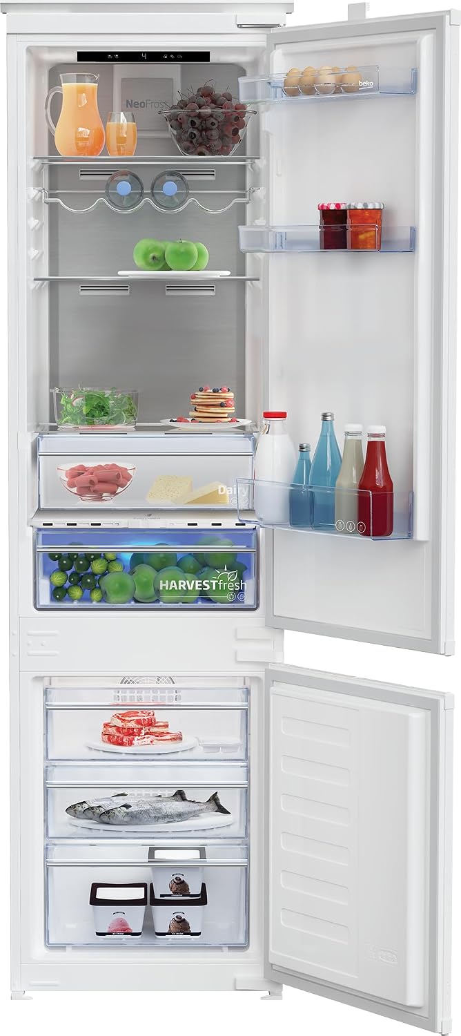Beko Kompressor, 284 l, 32 dB, Weiß, BCNA306E5ZSN Einbau-Kühl-/Gefrierkombination, Gesamtrauminhalt, Multizone