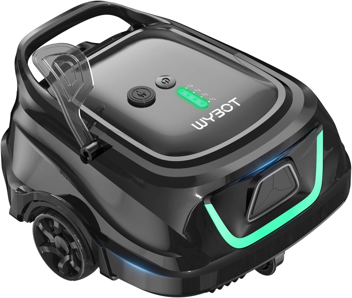 WYBOT Staubsauger, Schwarz, A1 Kabelloser Poolroboter für Aufstellpool, Automatischer, Poolroboter Akku mit 120 Min Laufzeit