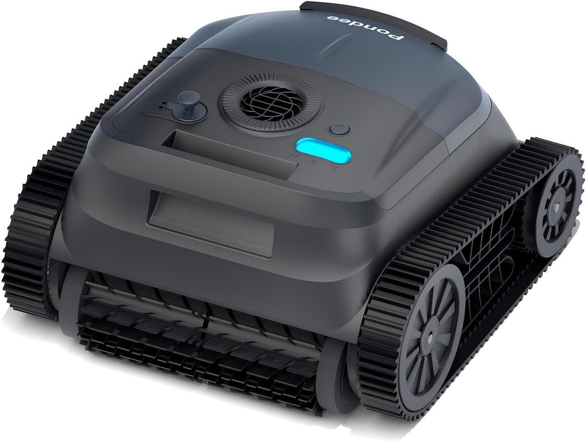 Pondee Poolroboter, 21 m, 300m, Schwarz, (2026 Upgrade) X5 Akku Wand und Boden, Wasserlinie & Boden Reinigung, Intelligente Navigation