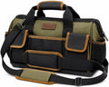 Werkzeugtasche 40 x 22 x 28 cm aus Polyester Olivgrün Schwarz mit Schultergurt und Außentaschen