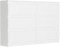 Framire Sideboard, 120 x 30 cm, Weiß, Schmale Kommode mit Schubladen - Modern R120