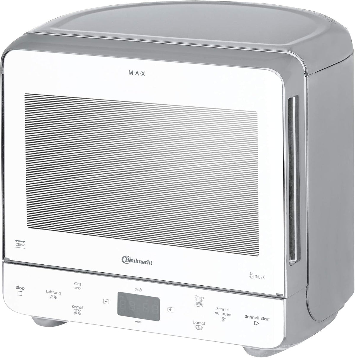 Bauknecht Mikrowelle, 700 W, 13 L, Silber, MW 39 WSL / Kombination Grill und / Crisp Funktion / /, Weiß/