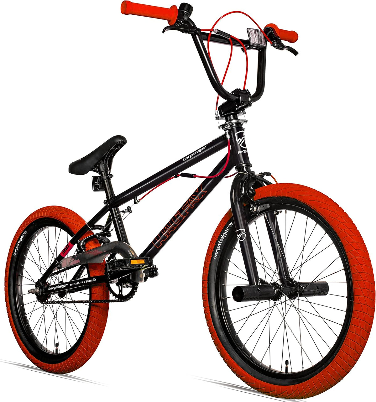 Bergsteiger Fahrrad, 20 Zoll, Weiß, Bike, Halifax BMX Fatbike Freestyle mit 360° Rotor