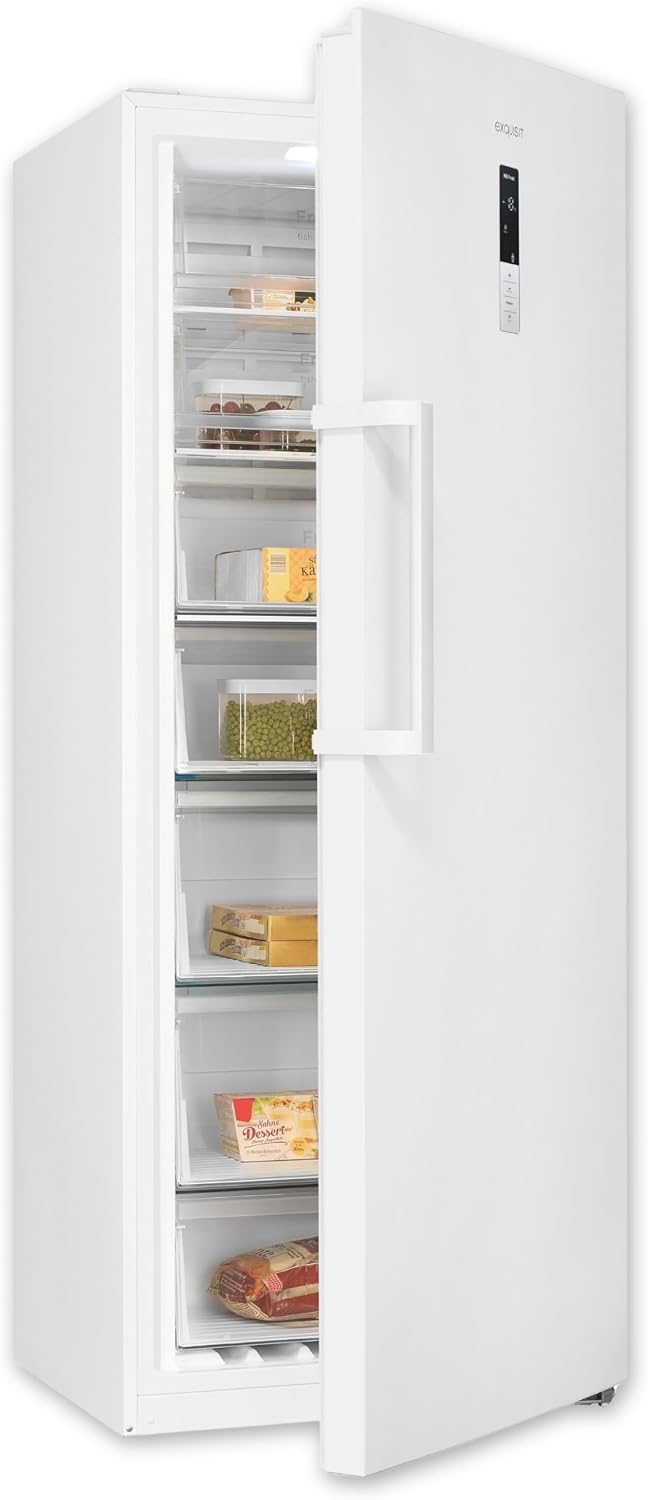 Exquisit Gefrierschrank, 380 l, Weiß, No Frost - 5 Schubladen - Weiss