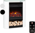 Klarstein Elektrokamin, 1800 W, Schwarz, Elektro Heizungen für Wohnzimmer & Innenräume, Elektrischer Kamin mit LED Flammen