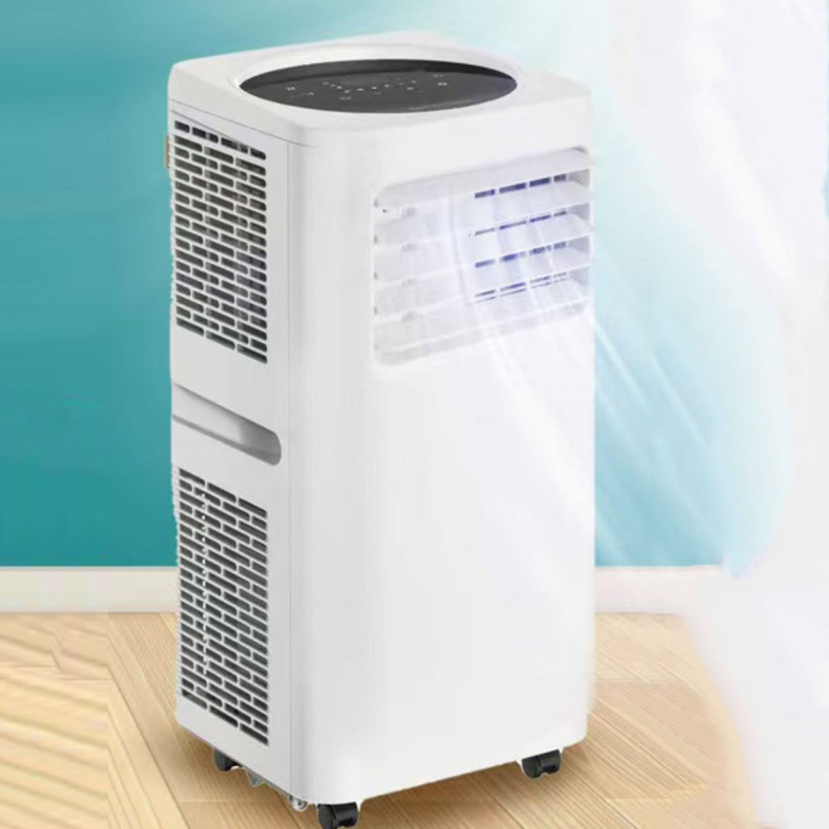 Mobiles Klimagerät, 350 m, Weiß, Tragbare Klimaanlage kühlt ², leise, intelligente AC-Einheit mit Ventilator und Luftentfeuchter
