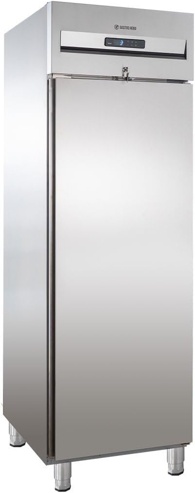 GastroHero Kühlschrank, 610 L, Silber, Tief, 3 Böden, Edelstahl TKSN-PROFI700