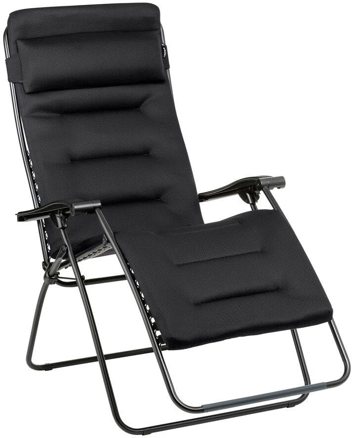 Lafuma Relaxsessel, Schwarz, MOBILIER - Gepolsterter Zero Gravity RSX CLIP XL -, Top-Komfort, Frankreich - Stahl