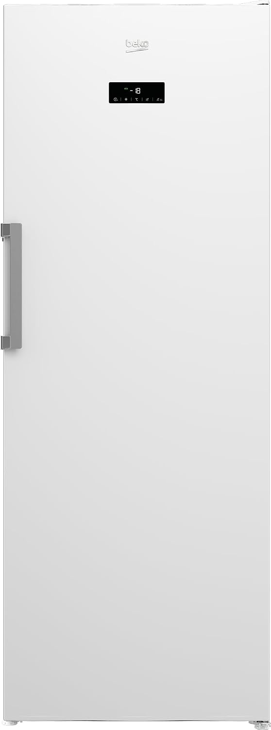 Beko Gefrierschrank, 404 l, 36 dB, Weiß, RFNE448E55 W, Nettovolumen, No Frost, Schnellgefrierfunktion, Multifunktionsdisplay