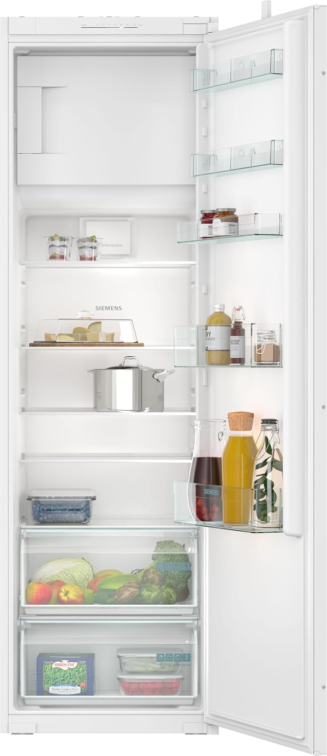SIEMENS Kühlschrank, 177,5 x 56 cm, 246 L, 34 L, Weiß, KI82LNSE0 iQ100, Einbau- mit Gefrierfach, Nische, Kühlen & Gefrieren