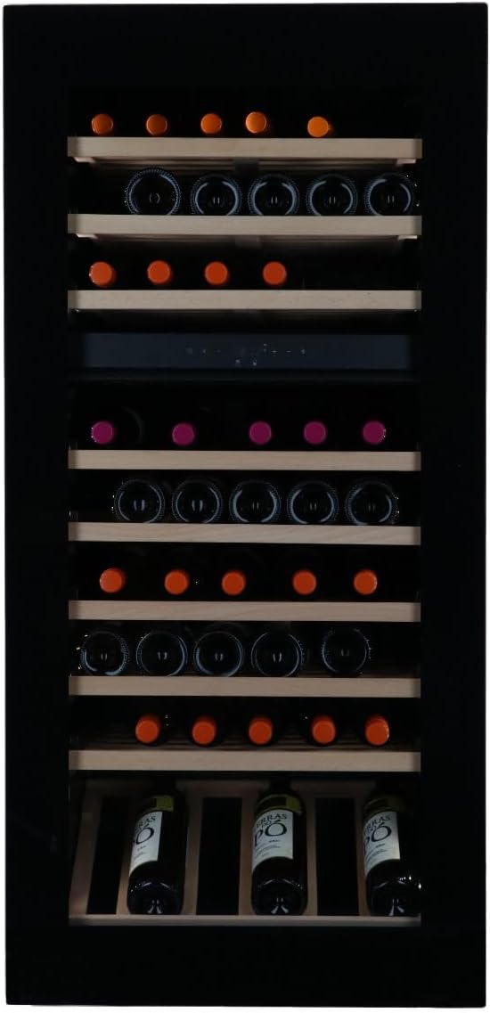 Cevedale Weinkühlschrank, 122.1 x 59.2 x 56 cm, Schwarz, Weinklimaanlage Einbau - - 65 Flaschen - - Weinschrank