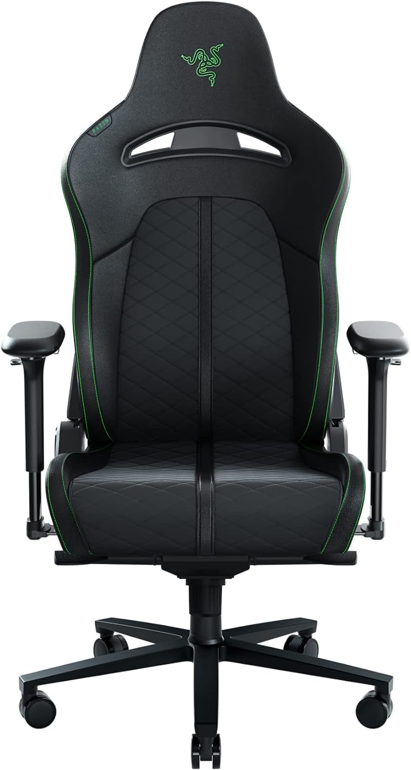 Razer Bürostühle, Grün, Enki - Gaming-Stuhl für Sitzkomfort den ganzen Tag, Reaktive Sitzneigung, Breitere Sitzfläche