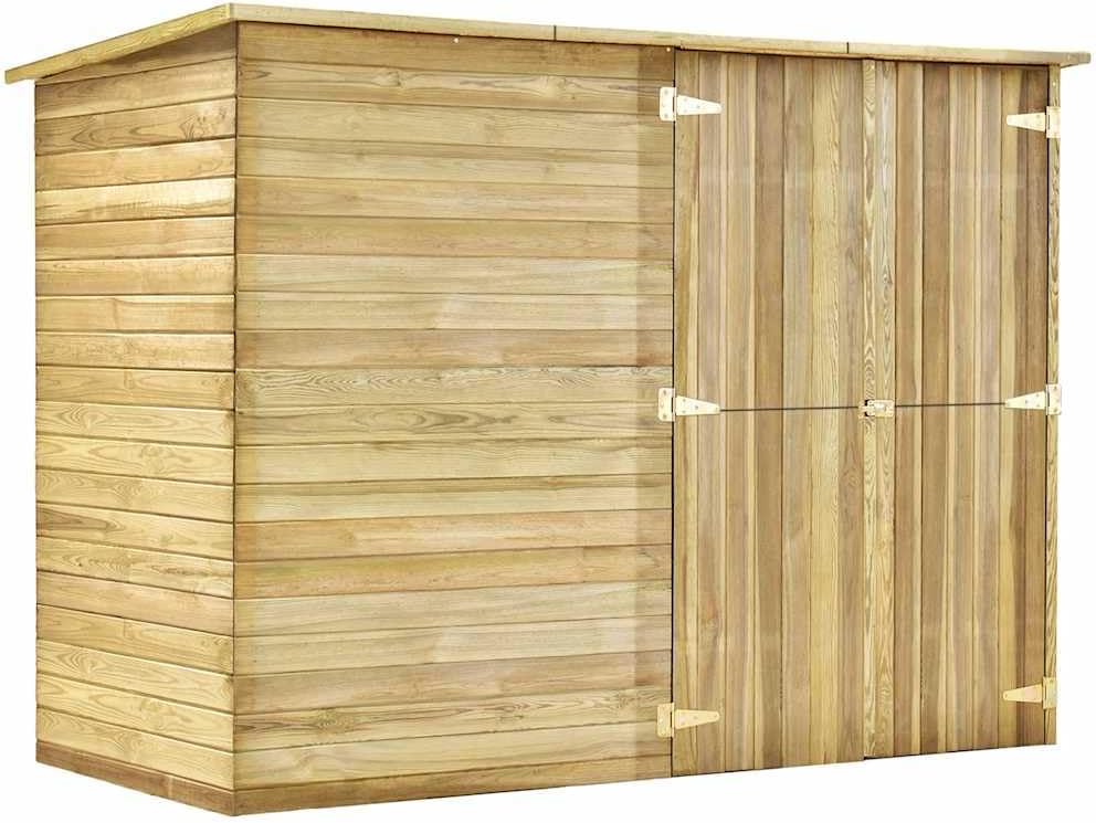 Gerätehaus vidaXL, 232x110x170 cm, imprägniertes Kiefernholz., Holz, Kiefern Imprägniert Fahrradgarage Gartenschuppen hütte