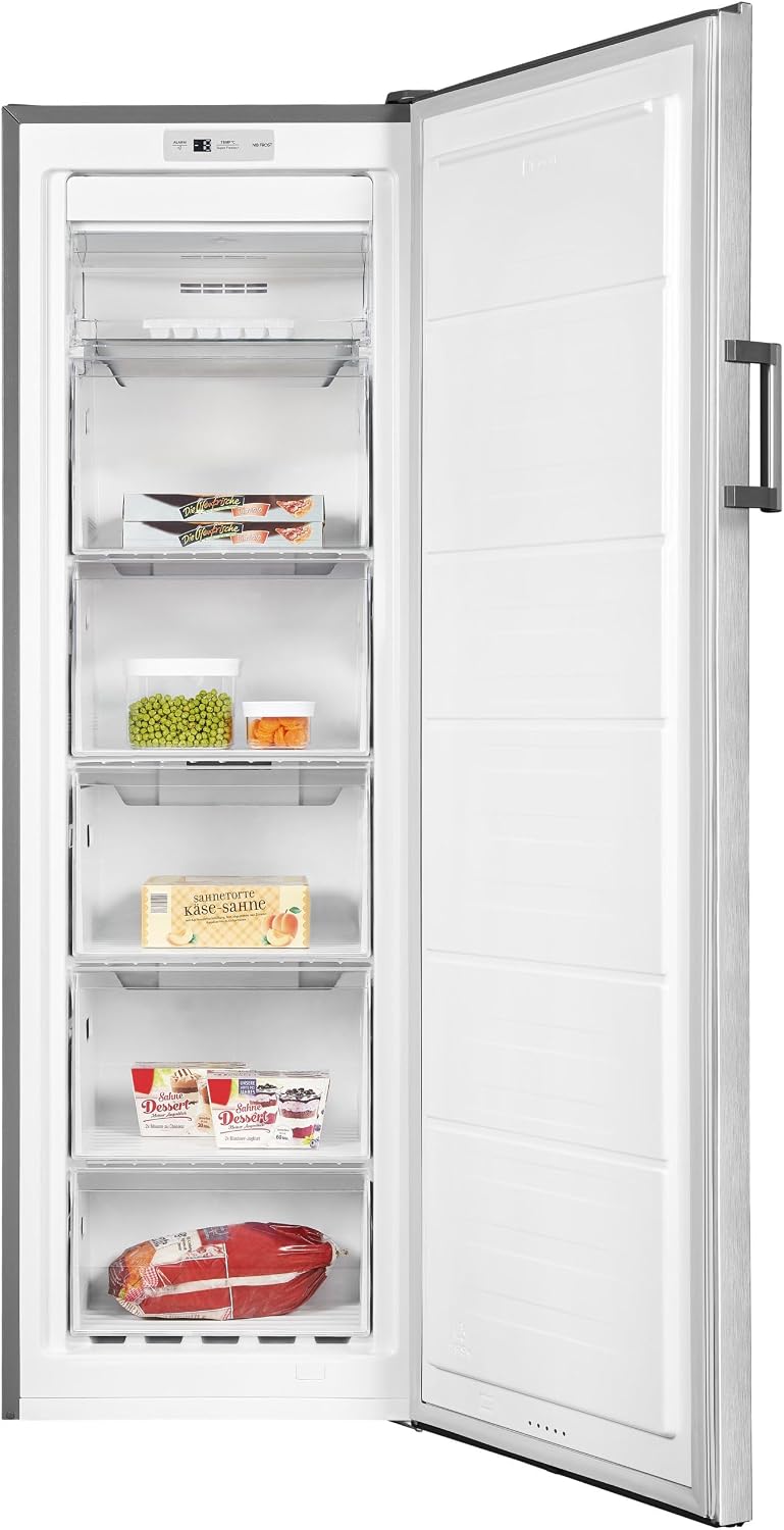 Exquisit Gefrierschrank, 204 L, Weiß, GS271-NF-H-040E - - NoFrost - Inoxlook