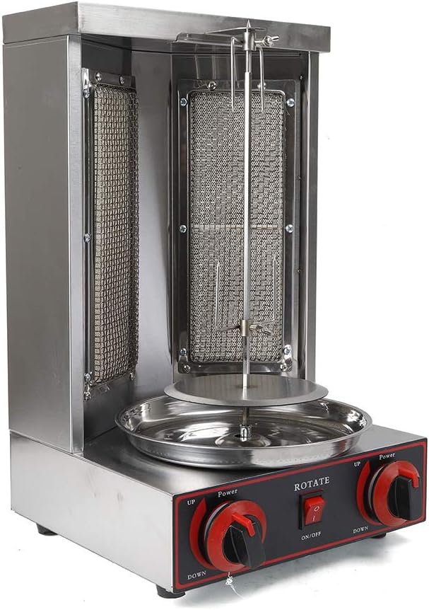 innytund Elektrische Tischgrills, 3000 W, Weiß, Elektro Grill Vertikalgrill Hähnchengrill Gas Kebap Machine