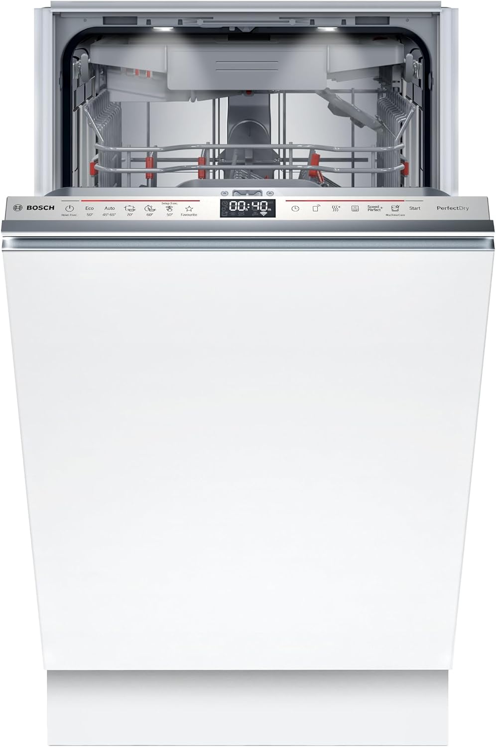 Bosch Geschirrspüler, 10 Maßgedecke, 45 cm, Silber, SPV6ZMX17E Serie 6, vollintegrierbar, DuoPower - intensive Reinigung