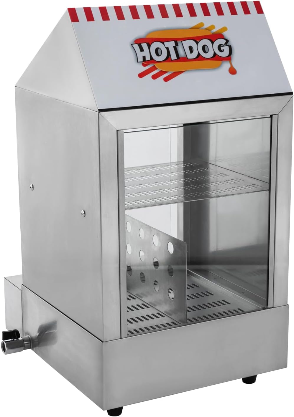 Queeucaer Dampfglätter, 40 L/42.27qt, 1200 W, 201 Edelstahl, gehärtetes Glas, Grau