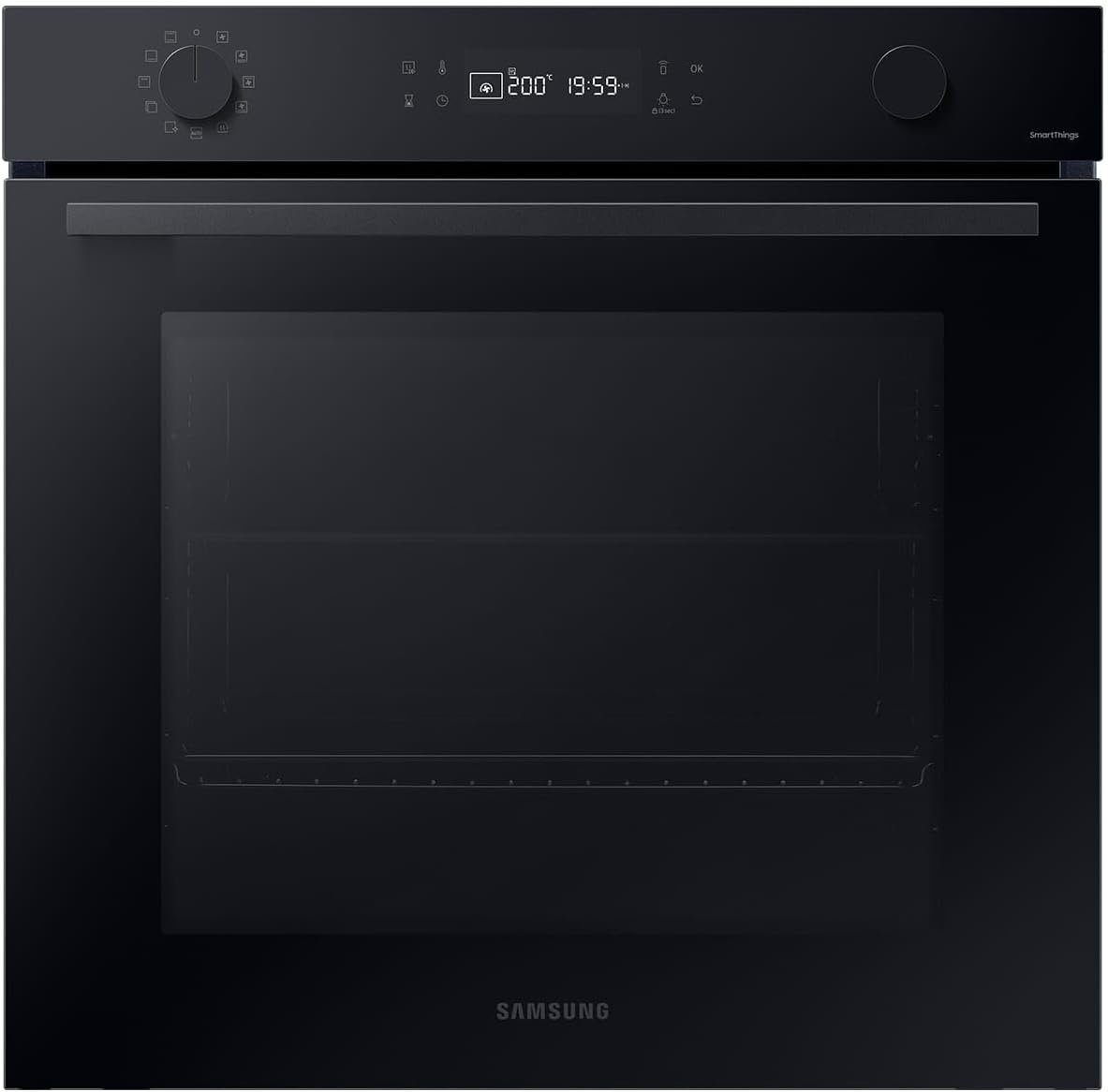 Samsung Backofen, Schwarz/Silber, NV7B41307AK/U1 Pyrolyse Schwarzes Glas - Serie 4