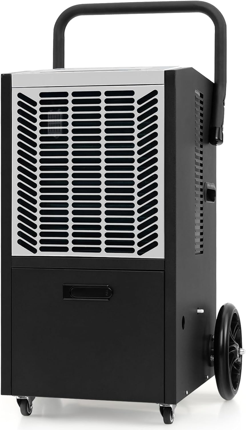 FANTASK Luftentfeuchter, 44 x 41 x 81,5 cm (L x B x H), ≤48 dB, 66 L, Metall, PP, TPE, schwarz