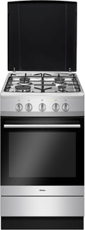 Amica Elektroherd, 50 cm, 71 L, Silber, Standherd Gaskochfeld Edelstahl SHGG 11568 E