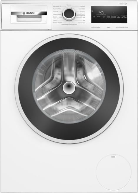 WAN28K43 Waschmaschine Serie 4, Frontlader mit 8 kg Fassungsvermögen, 1400 UpM, EcoSilence Drive, Hygiene Plus, Speed Perfect, Weiß, 60 cm, 8KG