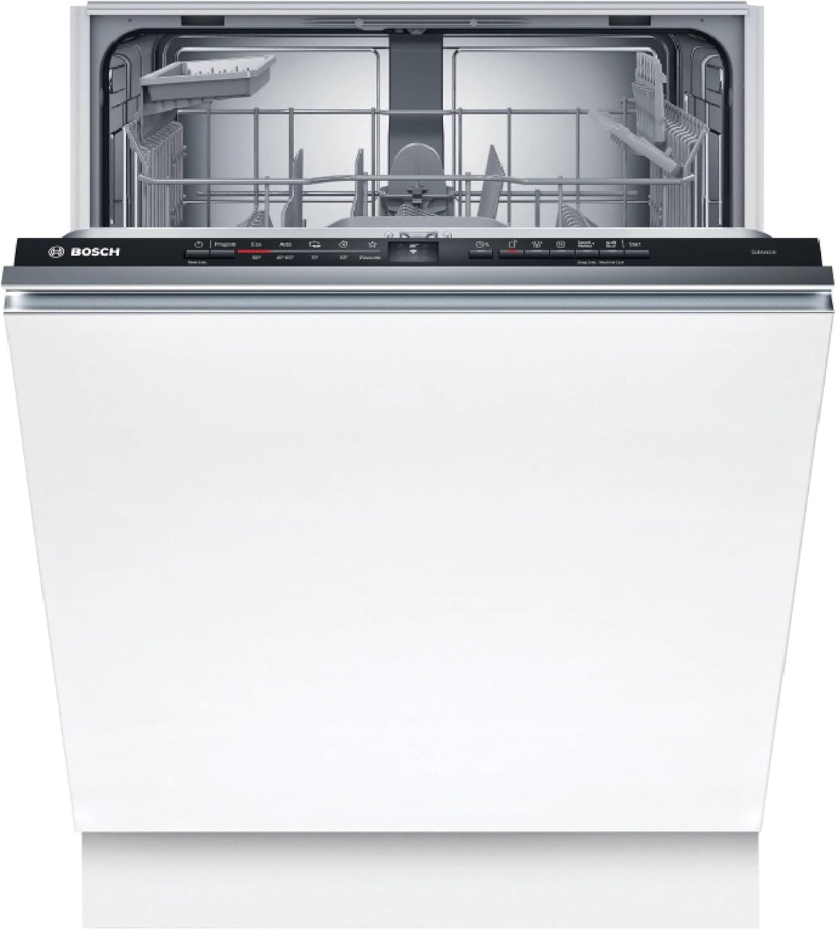 Bosch Geschirrspüler, 60 cm, Silber, SMV2HTX08E Serie 2 Vollintegrierter, Smart Start, Info Light, Geprüfte Hygiene Qualität