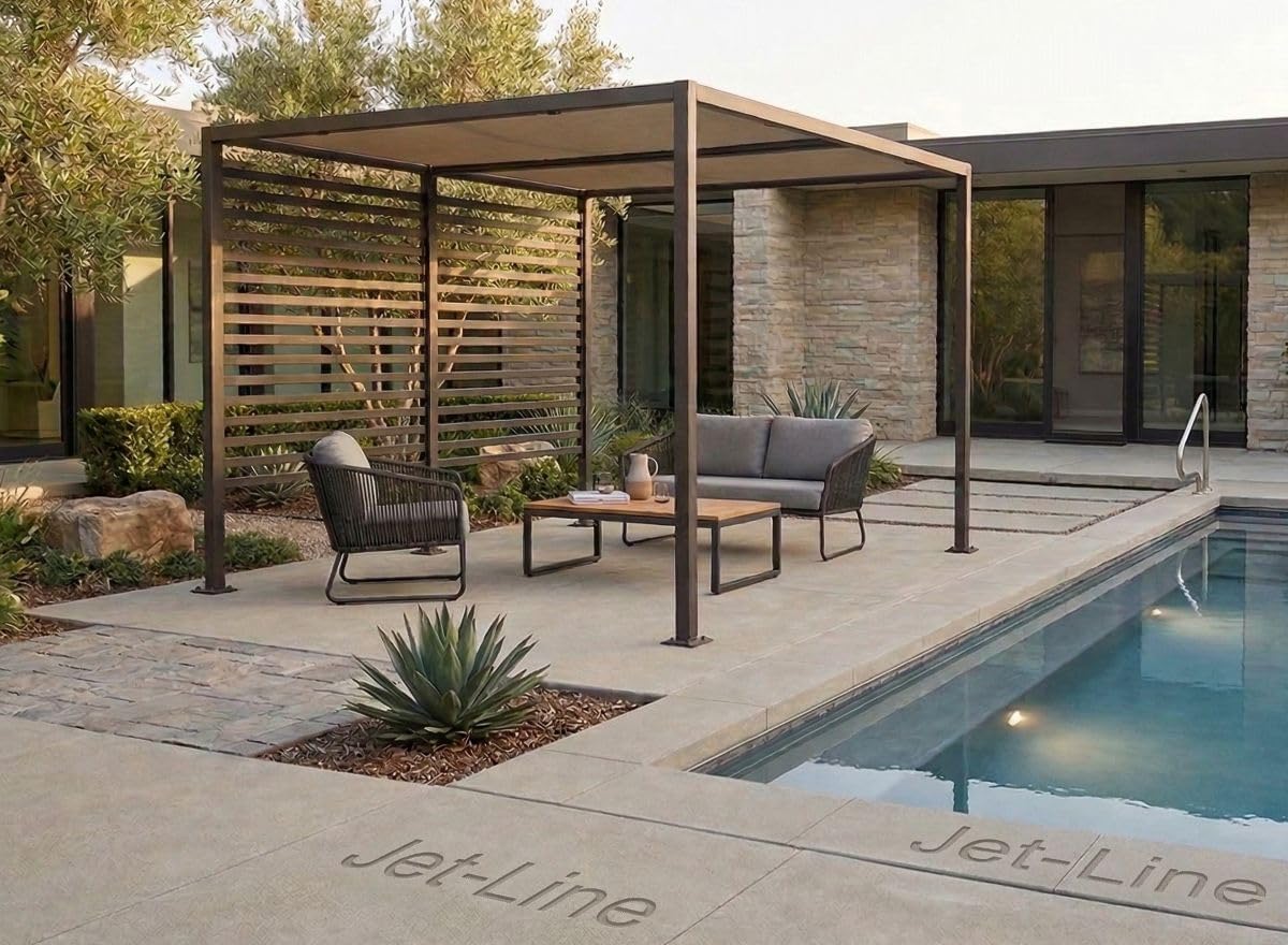 Jet-Line Pavillon, Anthrazit, 3x4 Pergola Aluminium Garten Amun Terrassenüberdachung