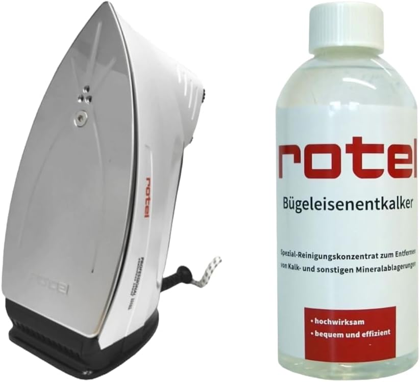 rotel Dampfglätter, 800 W, Schwarz, Professional Extra Dampfbügeleisen Bügelstation