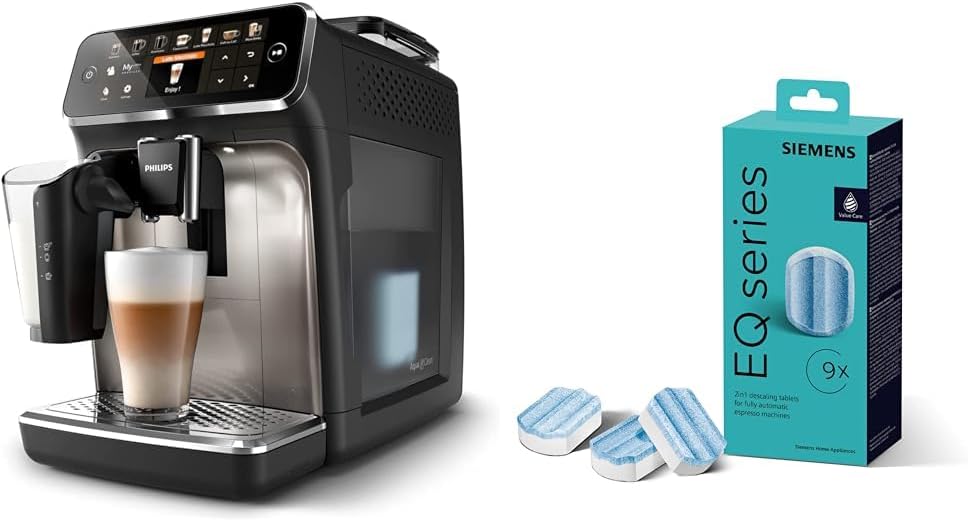 Philips Domestic Appliances Kaffeevollautomat, Schwarz/Silber, Series 5400, LatteGo Milchsystem & Siemens Multipack TZ80032A