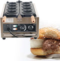 HCAUYNN Waffeleisen, 3000 W, Schwarz, Elektrischer Waffelautomat mit Münzeinwurf, Antihaftbeschichtung, 4-teilig