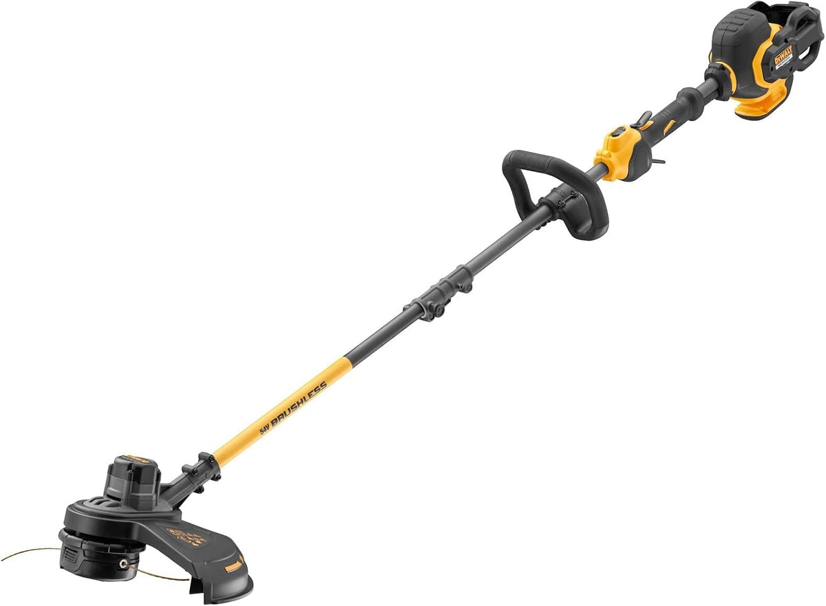 DEWALT Rasentrimmer, 7,5 m, 54 V, 3 Ah, Schwarz/Gelb, Motorsense XR Flexvolt mit Akku Schneidfaden faltbar ohne