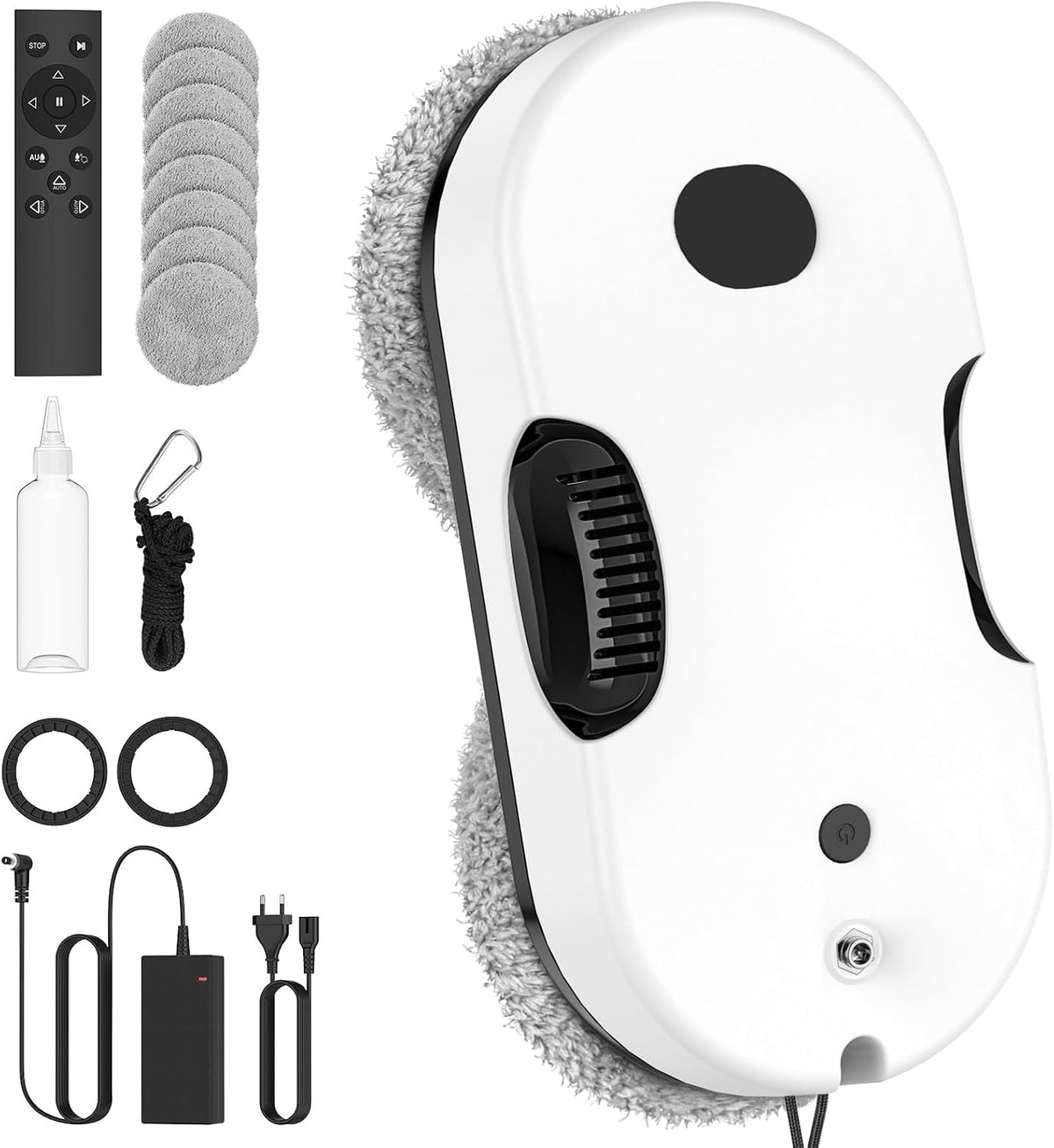 OAUEOR Saugroboter, Schwarz, Fensterputzroboter 5600Pa, Automatischer Fensterreiniger Roboter