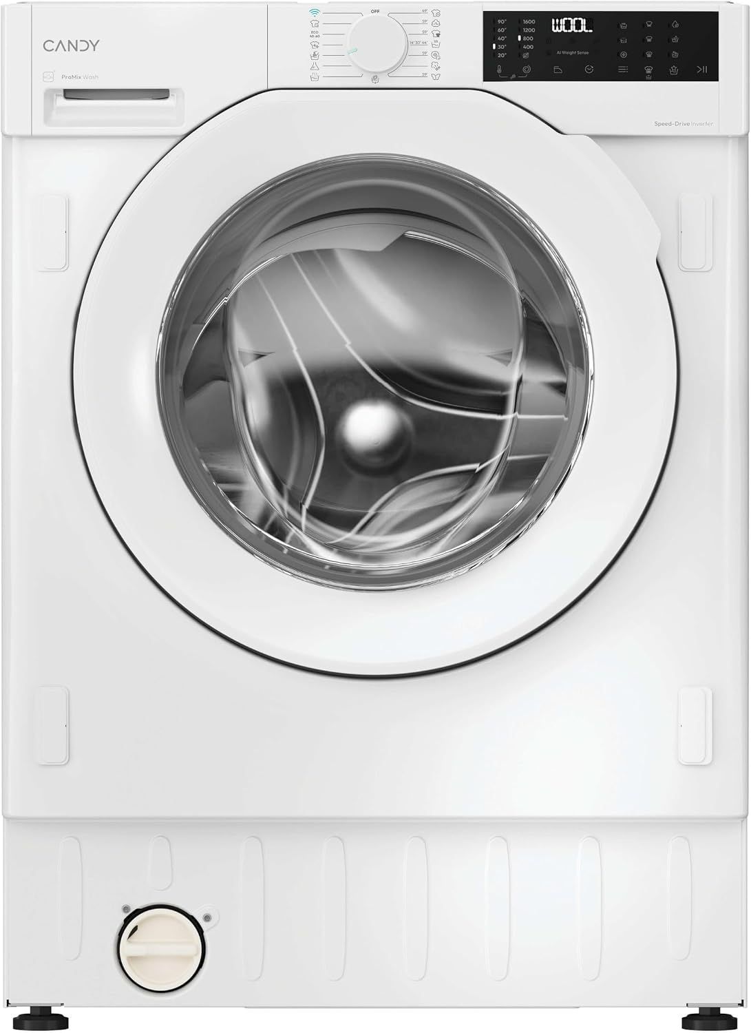 Candy Waschmaschine, 8 kg, Weiß, Pro-Wash 400 BC448M4D8J-S Einbau, 1400 U/min, digitales Display, WLAN-Konnektivität