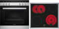 Siemens Kochfeld, 60 x 60 cm, Schwarz, iQ100 Einbauherd Set mit Elektro EQ110KA0Z