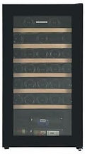 HRV Weinkühlschrank, 85 l, Schwarz, A85DRL34, Energieklasse G, ca. 30 Flaschen (750 ml), LED-Display, Elektronische Steuerung