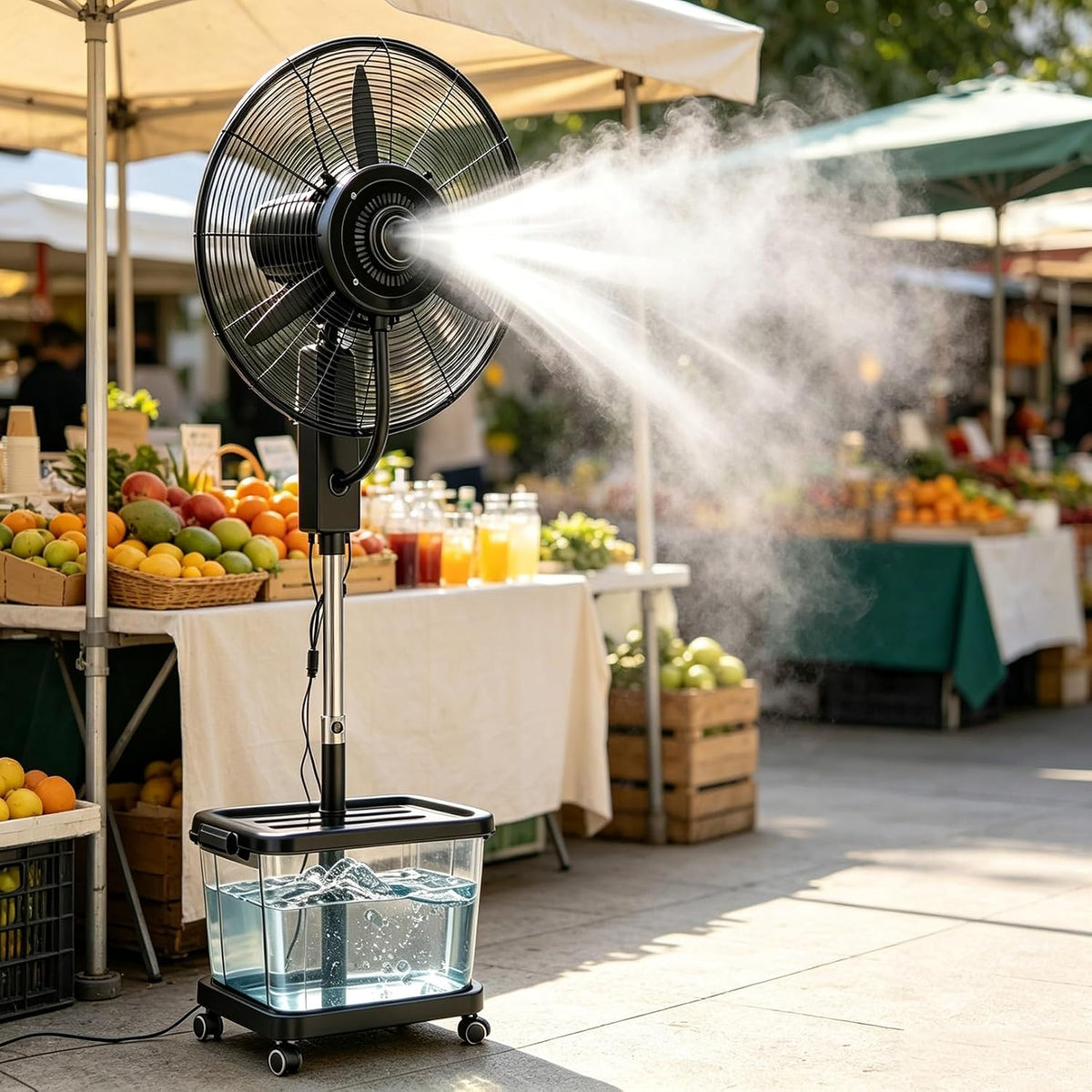 MARIYCH Ventilator, 42 l, Weiß, Industrie Nebel mit Vernebelung und Wassertank