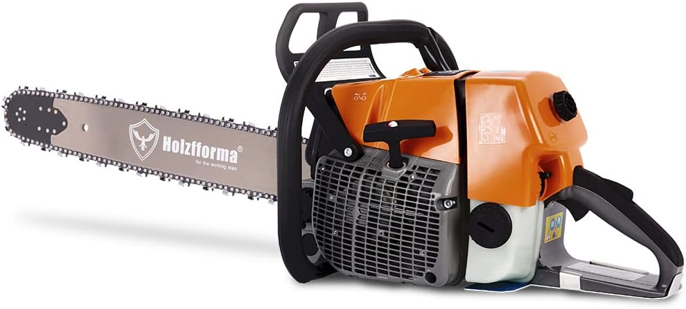 LJCM Kettensäge, Eisen aus Kunststoff., Orange/Schwarz, G660 Benzin- n-Antriebskopf, Ergonomischer Griff, Schnellerer Start