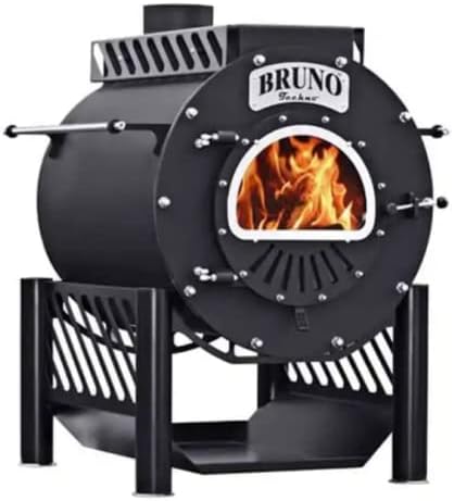 BRUNO Bruno Techno, 15 kW, Schwarz, Werkstattofen Techno, mit Kochplatte und Ständer